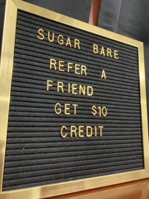 Referral credits