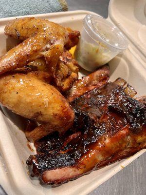 Wings and ribs combo plate!