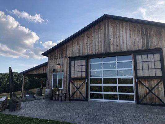 Large door opens up onto patio