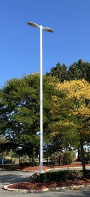 Parking lot light poles restored for development company