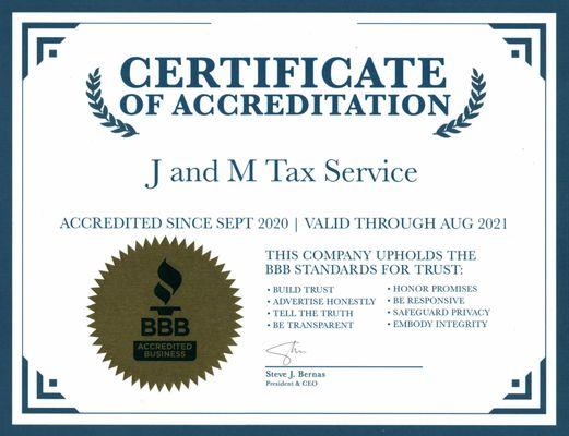 BBB Certification