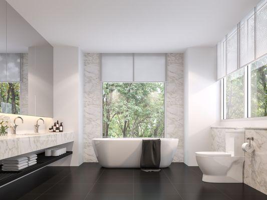 Ultra sleek modern bathroom