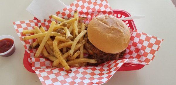 That is the Chili Cheeseburger combo. It tastes even more delicious than it looks.