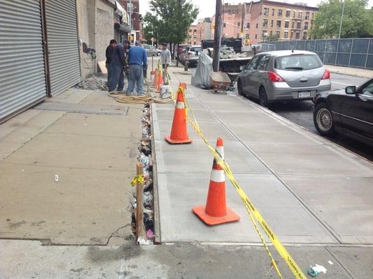 Concrete job after in Brooklyn.