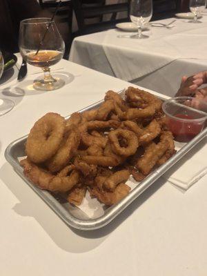 Orion Rings appetizers~clearly frozen and from bottom of bag