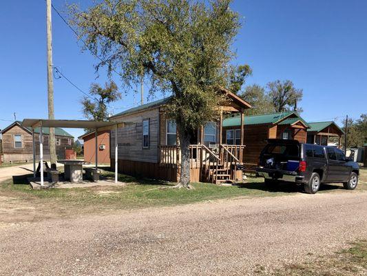 Clean, Air conditioned Cabins, with Toilets and Showers, with a Great Lake view!