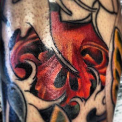 Detail of a skull filler. Done by Bruce