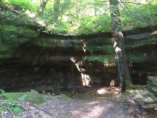 Ice cave trail at wildcat mountain state park