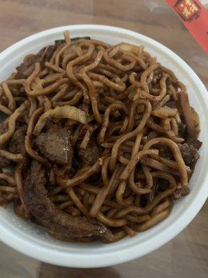 Beef lo mein extra spicy