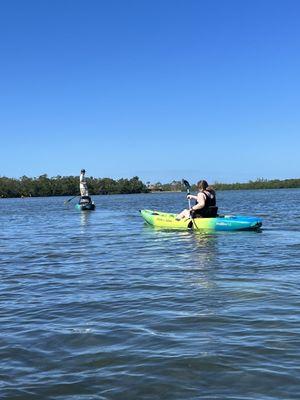 Open water and our guide