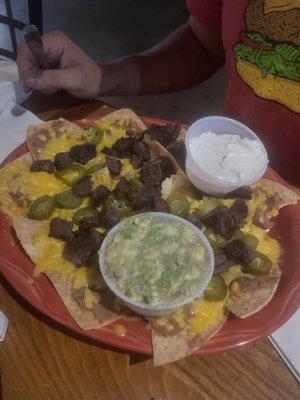 Beef fajita nachos-yum.