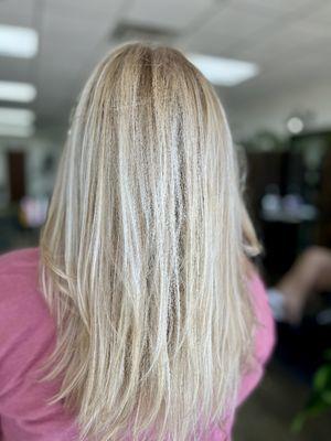 Another angle of white gold full highlights