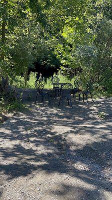 Tables and Chairs out back...