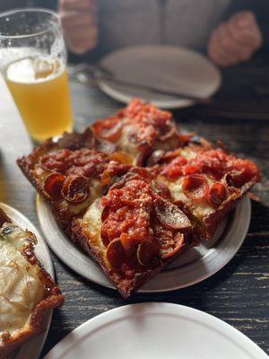 Classic pepperoni ($23). Loved how the pepperoni turned into tiny crispy cups.