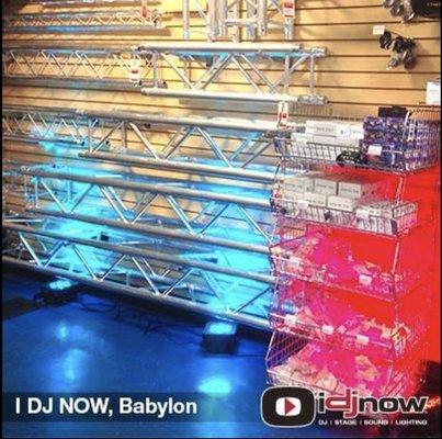 Truss Display inside I DJ NOW Babylon, NY