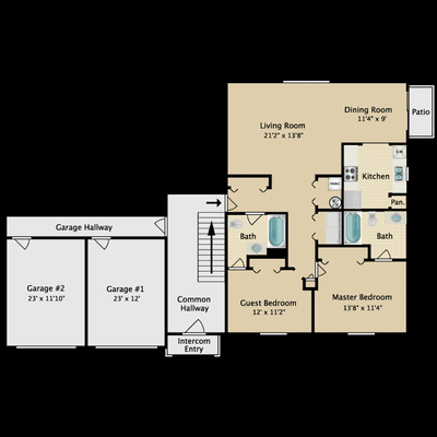 Two Bedroom Two Bath