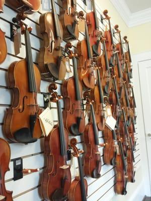 Great selection from beginners to masters. There's one violin here for $18k. Myles likes the one for $9k. Ya...no.