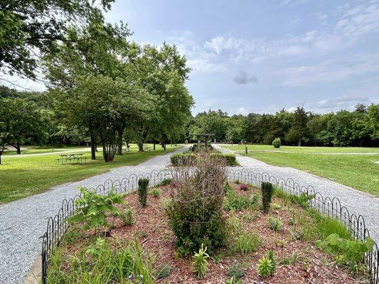 Peaceful park surroundings