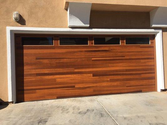 New Steelback GarageDoor (not real wood)