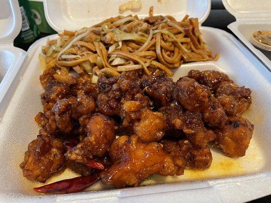 Orange Chicken with Lo Mein