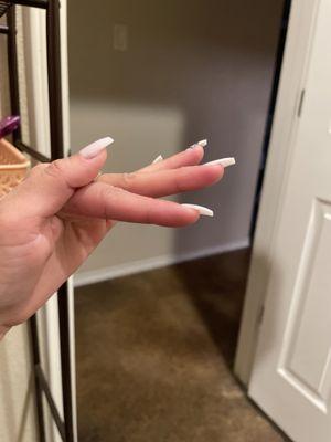 Nails are also very thin..