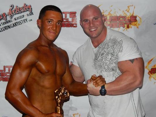 Client of mine winning the teenage bodybuilding division