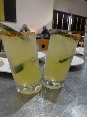 Jalapeño cucumber margaritas!!