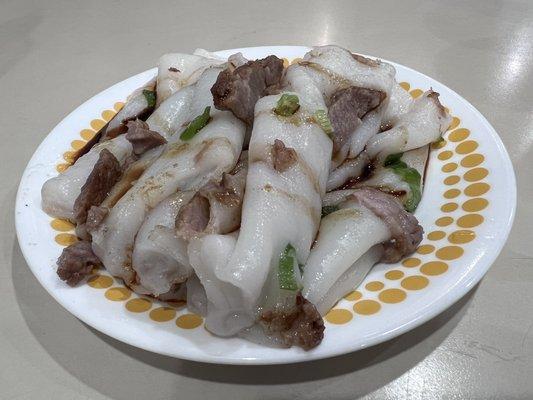 Roast pork rice noodles   Cha Siu Cheung Fun