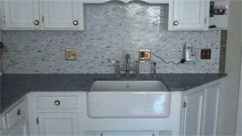 Tile back splash.