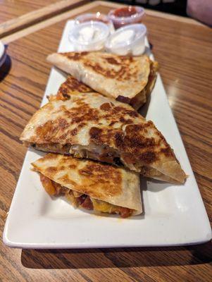 Chicken Quesadilla for $13.