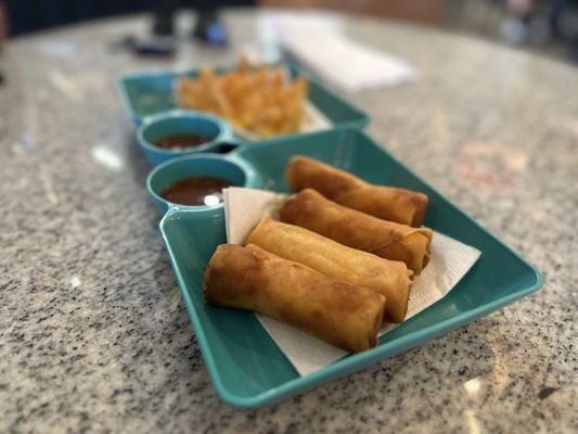 Spring rolls were crispy and amazing