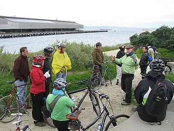 On the "Ecological History South" bike tour at Heron's Head Park