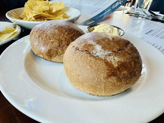 Aubrey's new bread, way better than the old wheat bread they used to serve!