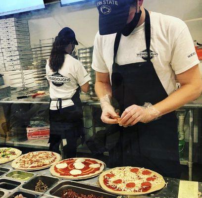 Our Weirdoughs making some amazing custom pizzas