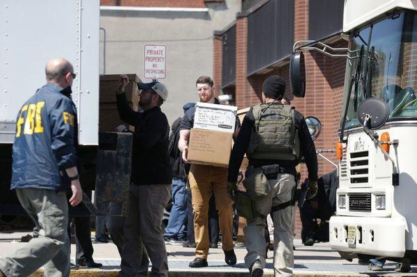 FBI loading the evidence at Urban treatment Assoc/Camden