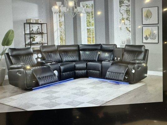 Sectional with Bluetooth