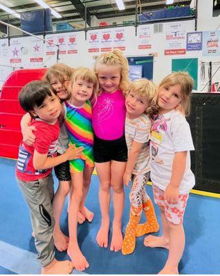 Gymnastics with friends is always the BEST!  Join CCG for Kids Night Out parties each month!