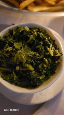 Creamy Spinach (part of the side dish)