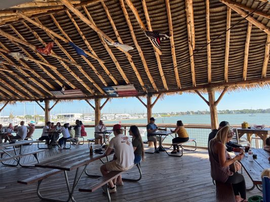 Large covered deck on the Bay