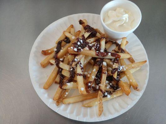 Hot Fudge Covered French Fries!!