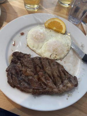 Steak and eggs