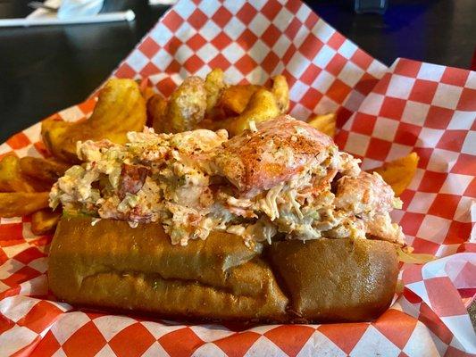 Lobster Po'Boy and Cajun fries