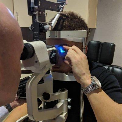 Scleral lens fitting. Scleral lenses are designed to treat a variety of eye conditions.