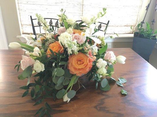 Gorgeous, loose, garden-picked arrangement! Prepared the same day as a gift!