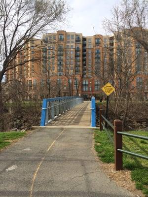 Nearby foot bridge that takes you onto S Arlington Mill Drive & Campbell Ave at Shirlington Village.