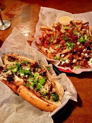 Sisig Chopped Cheese + Carmen Fries