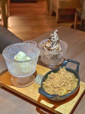 Apple Pie Crisp & a Cookies n Cream sundae