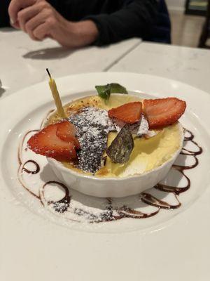 Crème brûlée for a birthday dessert. Delicious.