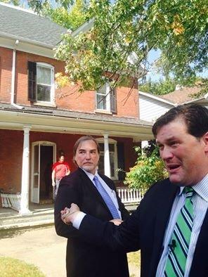 Stephen and John at a property.