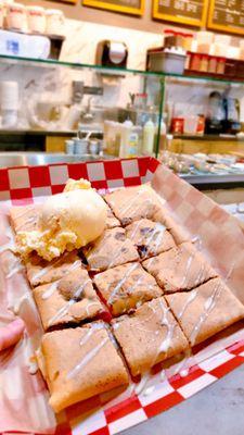 Nutella Strawberry Cheesecake Crepe with Vanilla Ice Cream